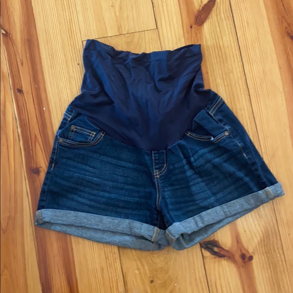 Maternity jean shorts